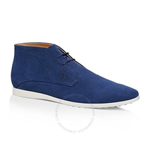 Tod's Men's Light Blue Suede Lace-up Ankle Boots XXM0TF00D80RE0U800