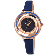 Burgi Quartz Diamond Blue Dial Ladies Watch BUR261BU
