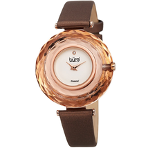 Burgi Quartz Diamond Silver Dial Ladies Watch BUR252BR