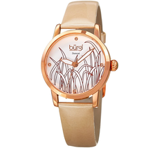 Burgi Quartz Diamond White Dial Ladies Watch BUR173GLD