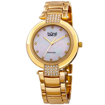 Burgi Quartz Diamond White Dial Ladies Watch BUR181YG