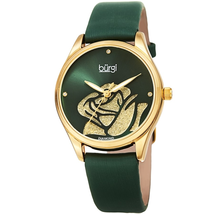 Burgi Quartz Green Dial Ladies Watch BUR189GN