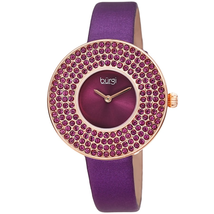 Burgi Quartz Purple Dial Ladies Watch BUR270PU
