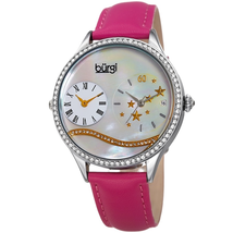 Burgi Quartz White Dial Ladies Watch BUR184PK