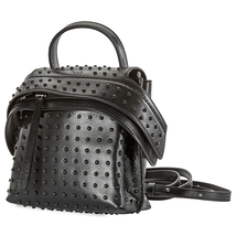 Tod's Ladies Shoulder Bag Wave Black Amr Zaino Mini Gom Ao XBWAMSGA101XMAB999