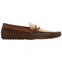 Tod's Men's Brown Natural Light Walnut Gommini Moccassin Driver Shoes XXM0GW0L910RE045TG