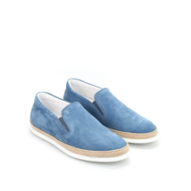 Tod's Men's Woad Calfskin Leather Slip Ons XXM0TV0K900RE0U218