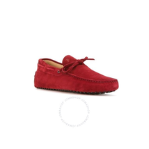 Tod's Men's Dark Cherry Leather Moccasins XXM0GW05470RE0R604