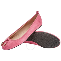 Tod's Womens Ballerina Flats in Shocking Pink XXW0YH0P770D8WM818