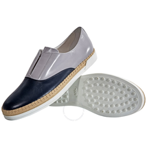 Tod's Womens Espadrilles Leather Slip On Shoes in Dark Galaxy/Medium Cement XXW0TV0J9807WR078Q