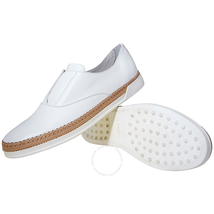 Tod's Womens Slip on Sneakers with Mettalic Effect in White XXW0TV0J980AD9B001