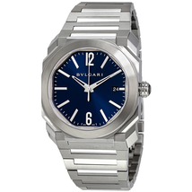 Bvlgari Octo Solotempo Blue Dial Stainless Steel Automatic Men's Watch 102105