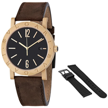Bvlgari Solotempo Black Dial Automatic Men's Bronze Watch 102977