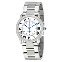 Cartier Ronde Solo Silver Opaline Automatic Ladies Watch WSRN0012