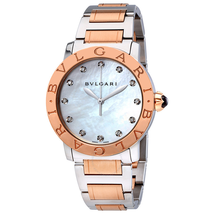 Bvlgari BVLGARI Automatic White Mother of Pearl Diamond Dial 37mm Ladies Watch 102012
