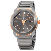 Bvlgari Octo Roma Automatic Men's 18kt Rose Gold and Stainless Steel Watch 103083