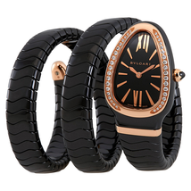 Bvlgari Serpenti Spiga Black Lacquered Dial Ladies Watch 102885