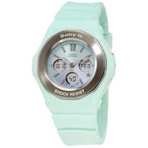 Casio Casio Baby-G Perpetual Alarm Chronograph Quartz Analog-Digital Green Dial Ladies Watch BGA-100ST-3ADR BGA-100ST-3ADR