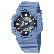 Casio Casio Baby-G Perpetual Alarm World Time Chronograph Quartz Analog-Digital Black Dial Ladies Watch BA-110DE-2A2DR BA-110DE-2A2DR