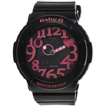 Casio Casio Perpetual Alarm Chronograph Quartz Analog-Digital Black Dial Ladies Watch BGA-130-1BDR BGA-130-1BDR