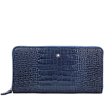 Montblanc Meisterstuck Selection 8CC Zip Wallet- Indigo 112965