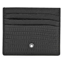 Montblanc Meisterstuck Selection Lizard Pocket Holder 6cc- Black 116296