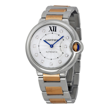 Cartier Ballon Bleu Silver Dial Steel and 18kt Rose Gold Unisex Watch WE902031