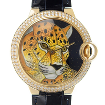 Cartier Ballon Bleu Hand Wind Diamond Orange Dial Ladies Watch HPI01061