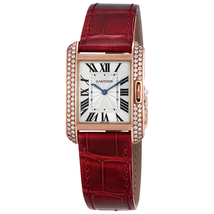 Cartier Tank Anglaise Silvered Flinque Dial Watch WT100029