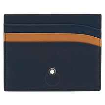 Montblanc Meisterstuck 6cc Pocket Holder- Navy/Tan 118309