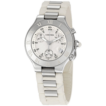 Cartier 21 Chronoscaph Silver Dial Unisex Watch W10197U2