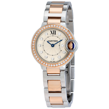 Cartier Ballon Bleu Silver Dial Diamond Ladies Watch WE902076