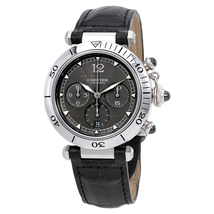 Cartier Pasha Automatic Chronograph Gray Dial Ladies Watch W3107355