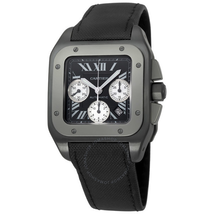 Cartier Santos 100 Carbon Titanium and Steel Extra Large Watch W2020005