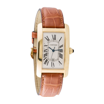 Cartier Tank Americaine 18k Yellow Gold Men's Watch W2603156