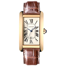 Cartier Tank Americaine 18kt Rose Gold Men's Watch W2609156