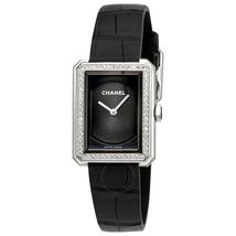 Chanel Boy-Friend Black Guilloché Dial Ladies Watch H4883