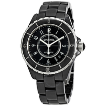 Chanel J12 Black Ceramic Automatic Midsize Unisex Watch H0685
