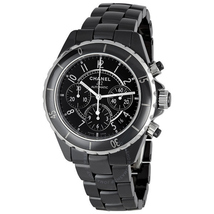 Chanel J12 Chronograph Black Ceramic Unisex Watch H0940
