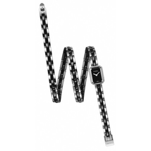Chanel Premiere Black Dial Ceramic and Steel Diamond Ladies Watch H3058