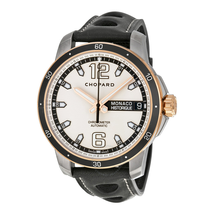 Chopard G.P.M.H Snailed Grey Dial Black Leather Men's Watch 168568-9001