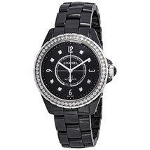 Chanel J12 Black Dial Black Black Ceramic Watch H3109