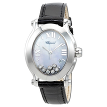 Chopard Happy Sport Floating Diamonds Stainless Steel Ladies Watch 278546-3001
