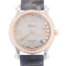 Chopard Happy Sport Silver Dial Diamond Automatic Ladies Watch 278559-6003