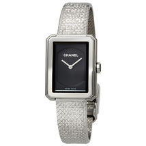 Chanel Boy-Friend Black Guilloche Dial Ladies Watch H4876