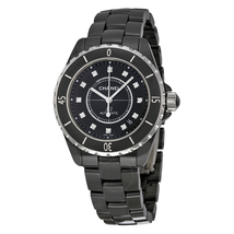 Chanel J12 Diamonds Black Dial Unisex Watch H1626