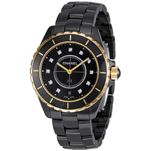 Chanel J12 Quartz Black Ceramic Unisex Watch H2544
