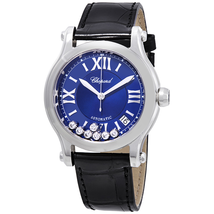 Chopard Happy Sport Automatic Blue Diamond Dial Ladies Watch 278559-3008