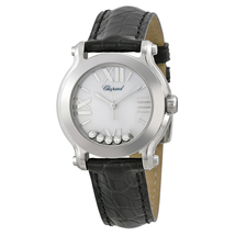 Chopard Happy Sport II Round White Diamond Dial Ladies Watch 278509-3001