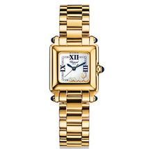 Chopard Happy Sport White Dial Gold Stainless Steel Ladies Quartz Watch 276851-0007